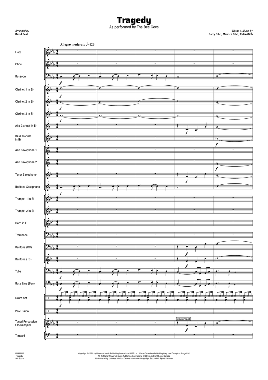 Tragedy Concert Band scores gallery preview page 2