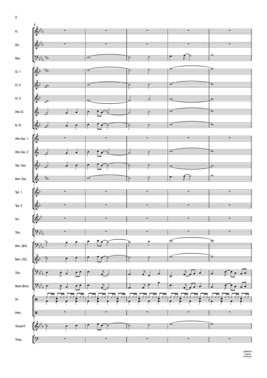 Tragedy Concert Band scores gallery preview page 3