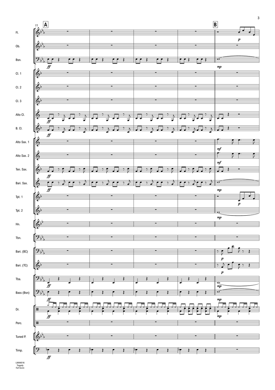 Tragedy Concert Band scores gallery preview page 4