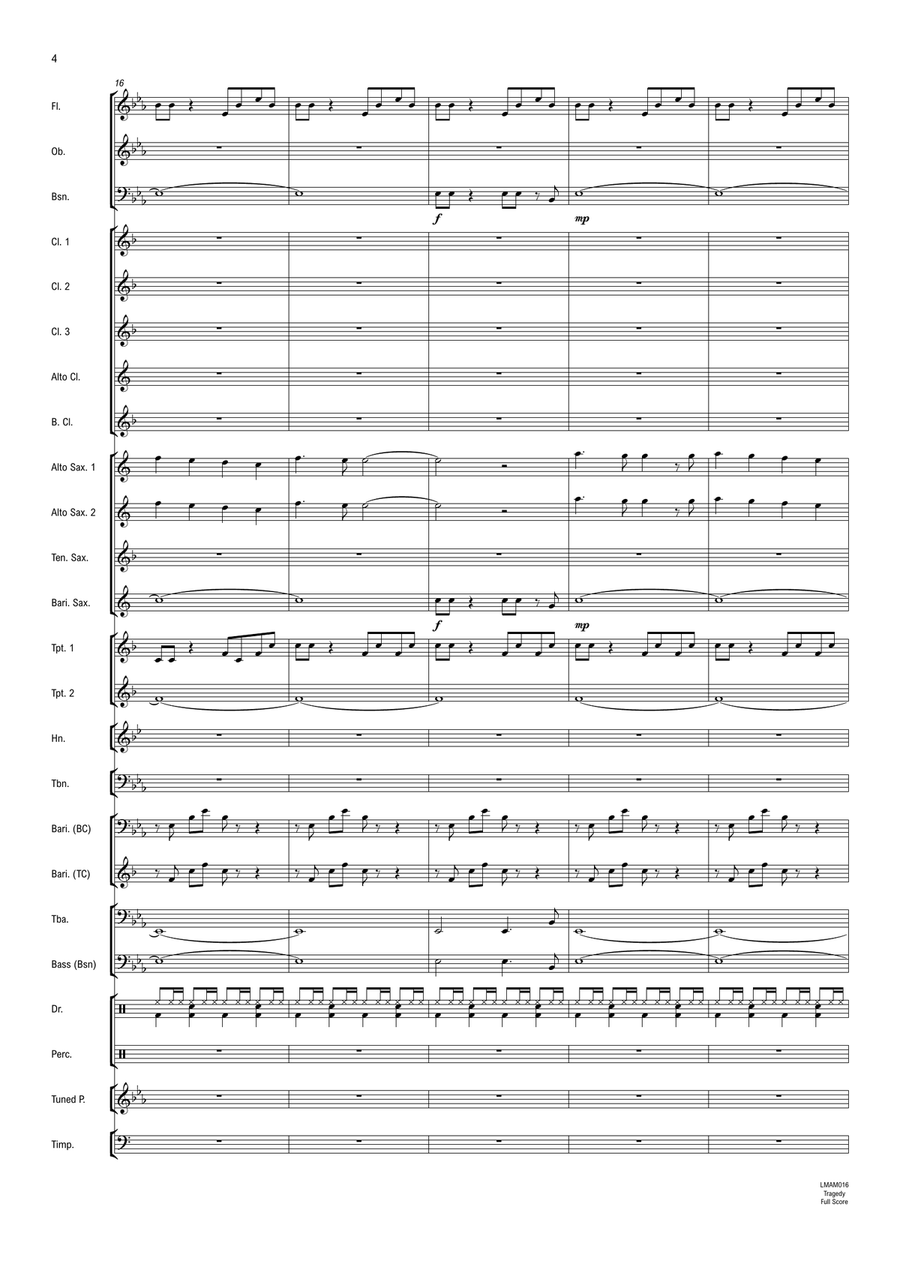 Tragedy Concert Band scores gallery preview page 5