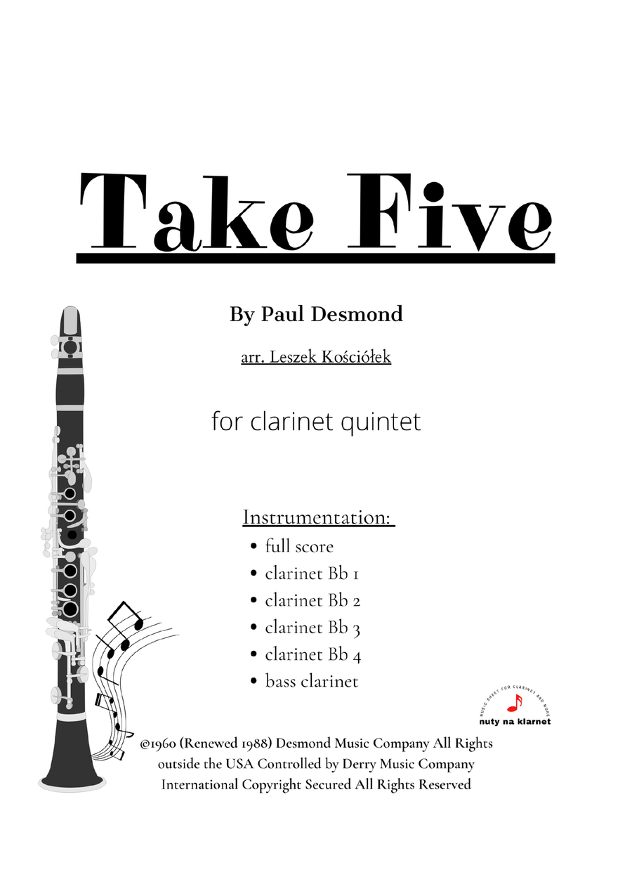 Take Five Take Five Clarinet Quintet scores gallery preview page 2