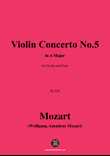 W. A. Mozart-Violin Concerto No.5,K.219,for Violin and Piano mini preview