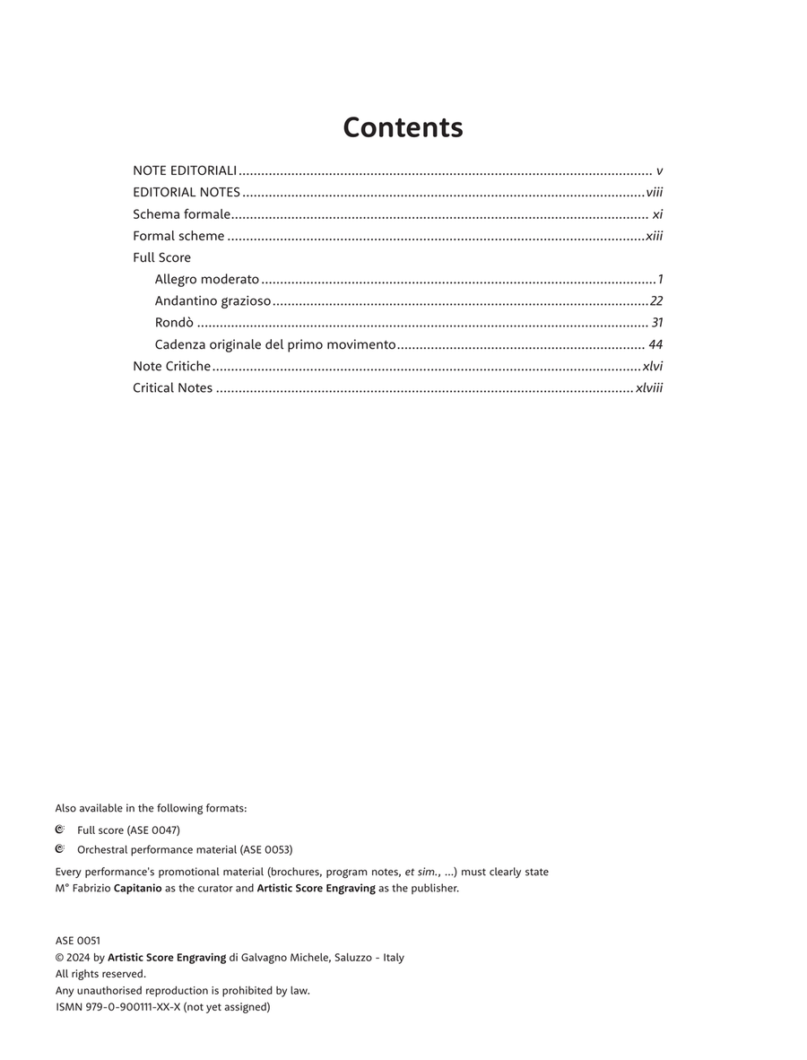 Concerto for Cembalo [Fortepiano] and Orchestra — Reduction for Two Pianos 2 Pianos, 4-Hands scores gallery preview page 4