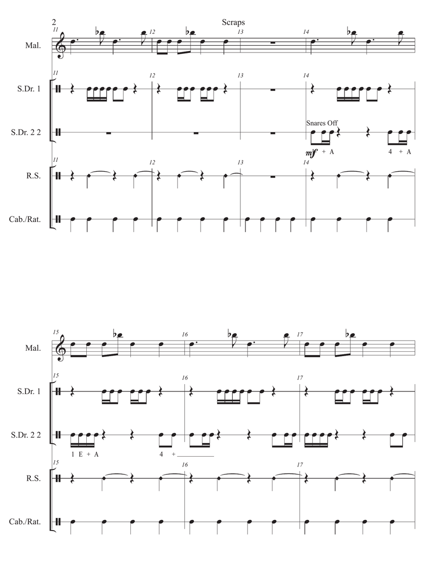 Scraps for Junior High Percussion Ensemble Percussion Ensemble scores gallery preview page 4