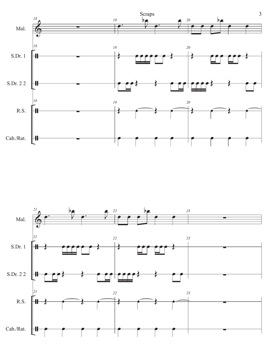Scraps for Junior High Percussion Ensemble Percussion Ensemble scores gallery preview page 5