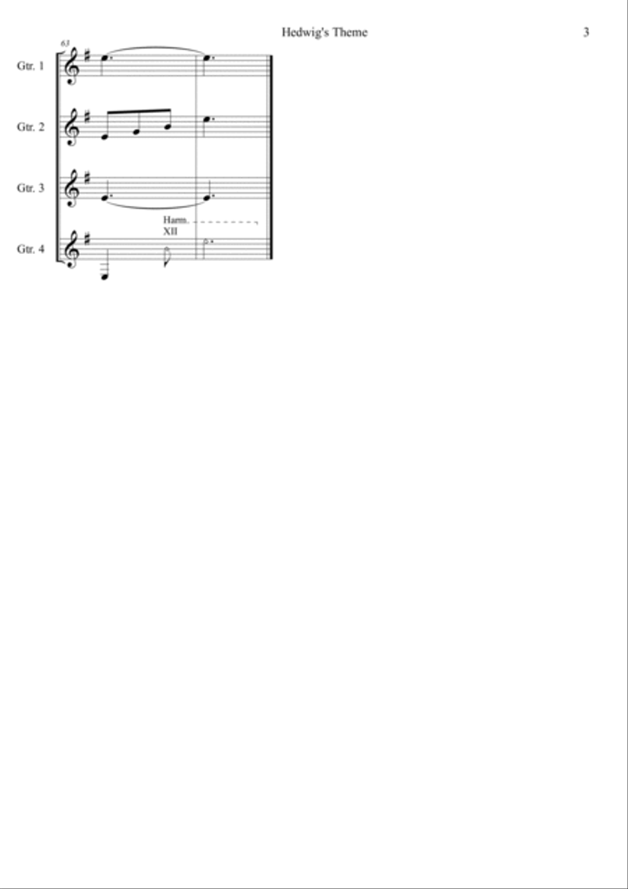 Harry Potter And The Prisoner Of Azkaban Guitar Ensemble scores gallery preview page 4