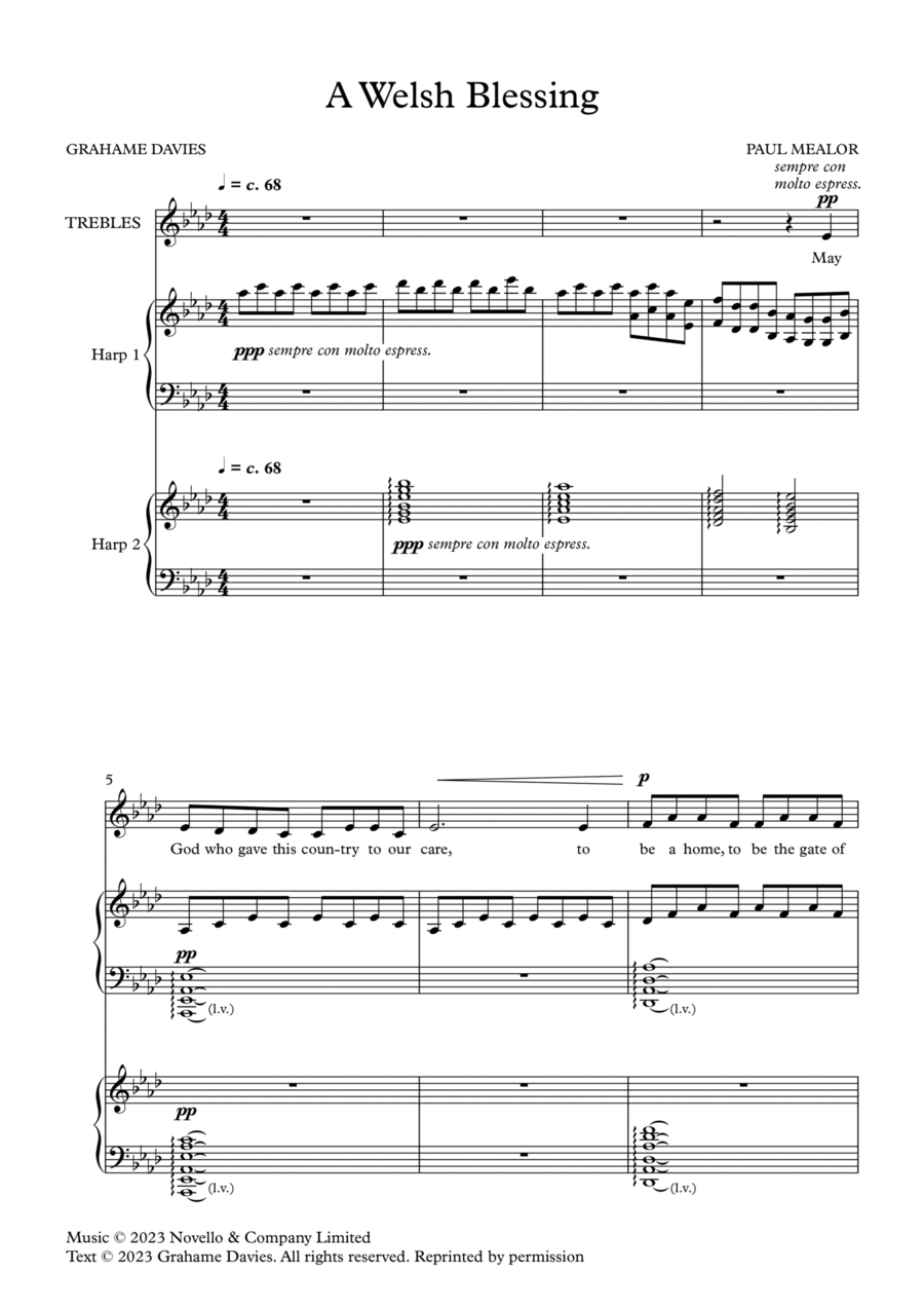 A Welsh Blessing - Full Score Choir scores gallery preview page 1