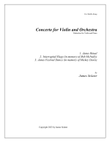 Concerto for Violin and Orchestra (Piano Reduction)