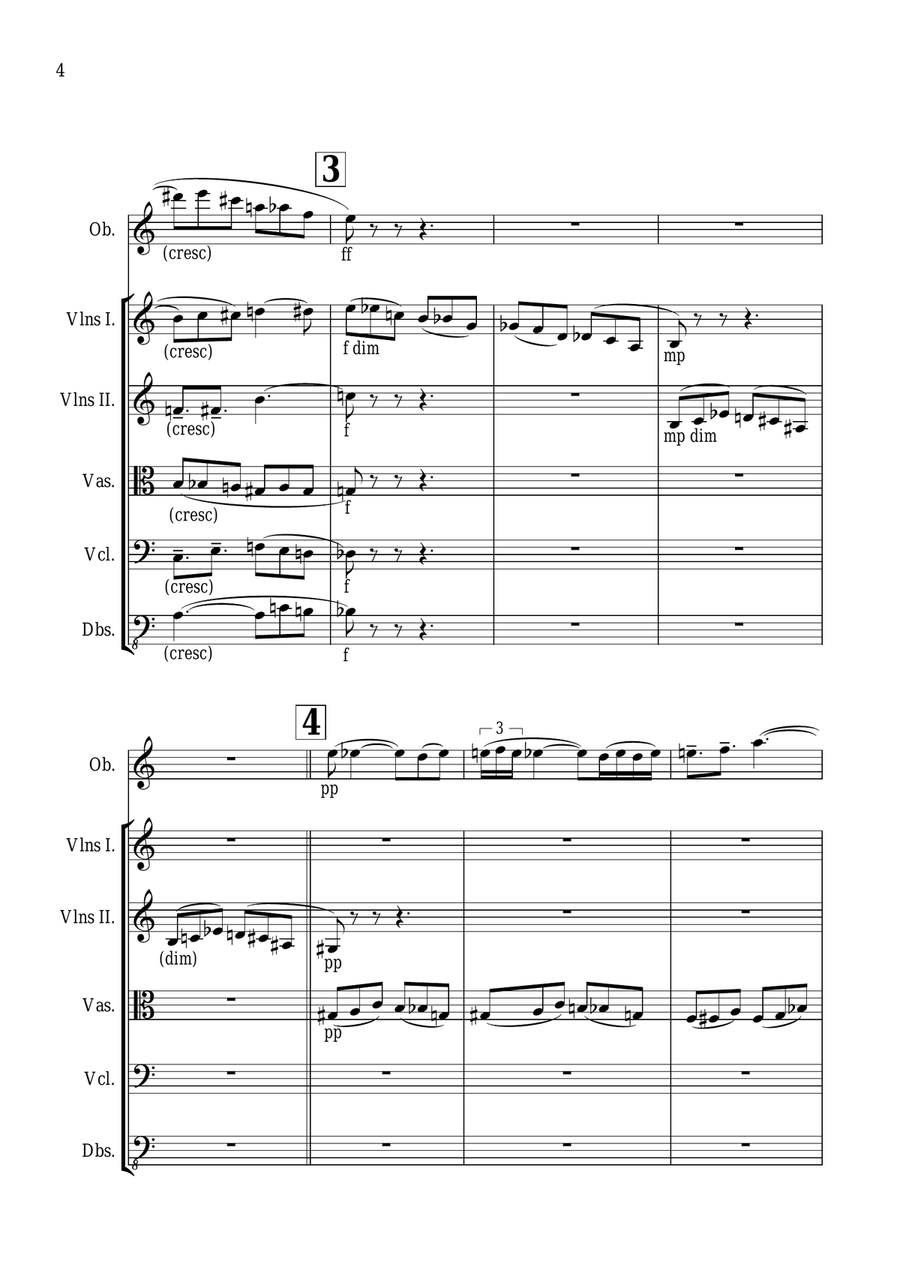 Concertino for Oboe and Strings - by Richard Stanbrook Large Ensemble scores gallery preview page 5