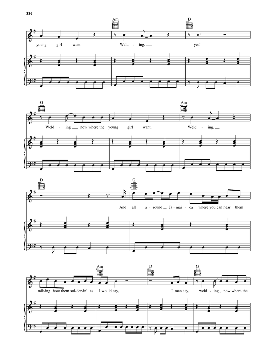 Welding Welding Piano, Vocal, Guitar scores gallery preview page 2