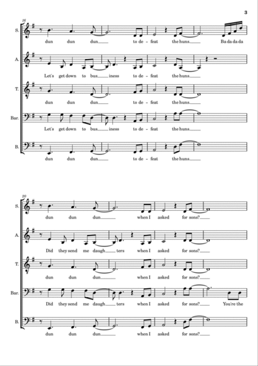 Disney Medley SATBB A Cappella scores gallery preview page 3