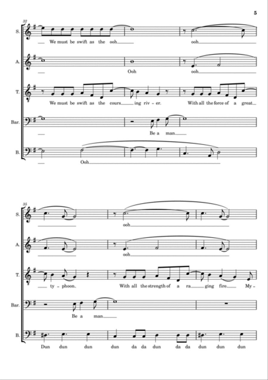 Disney Medley SATBB A Cappella scores gallery preview page 5
