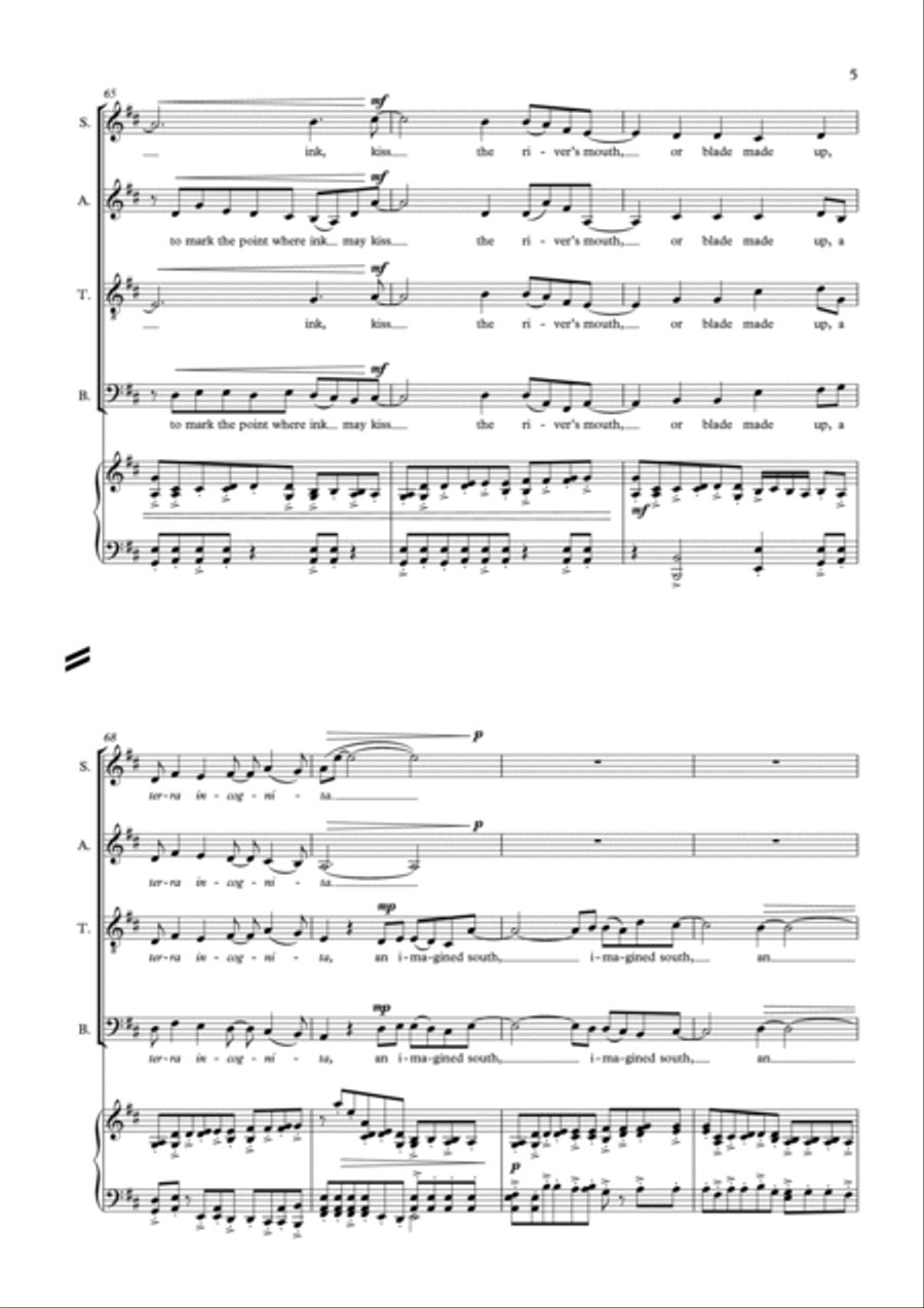 No one can hear themselves staying - Vocal Score Choir scores gallery preview page 5