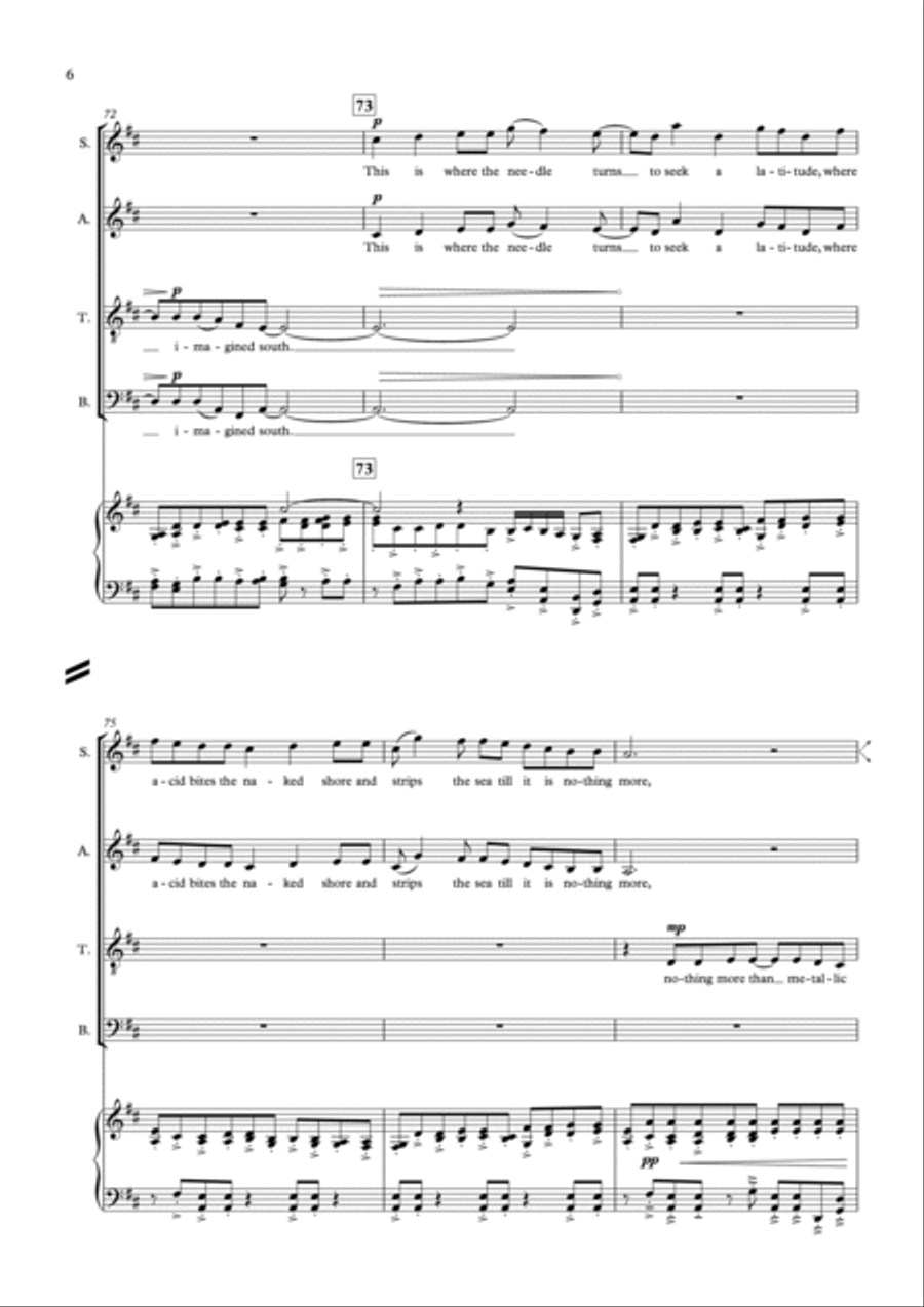 No one can hear themselves staying - Vocal Score Choir scores gallery preview page 6