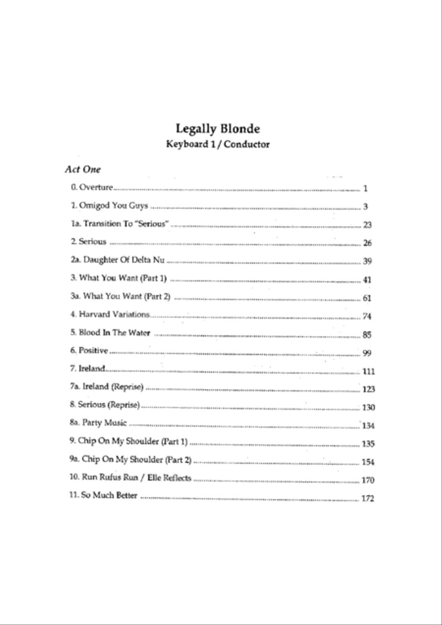 Legally Blonde Full Orchestra scores gallery preview page 2