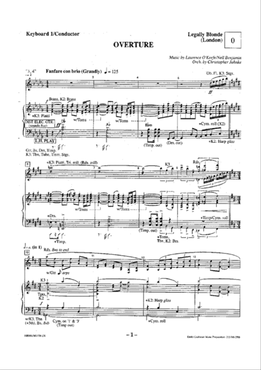 Legally Blonde Full Orchestra scores gallery preview page 3