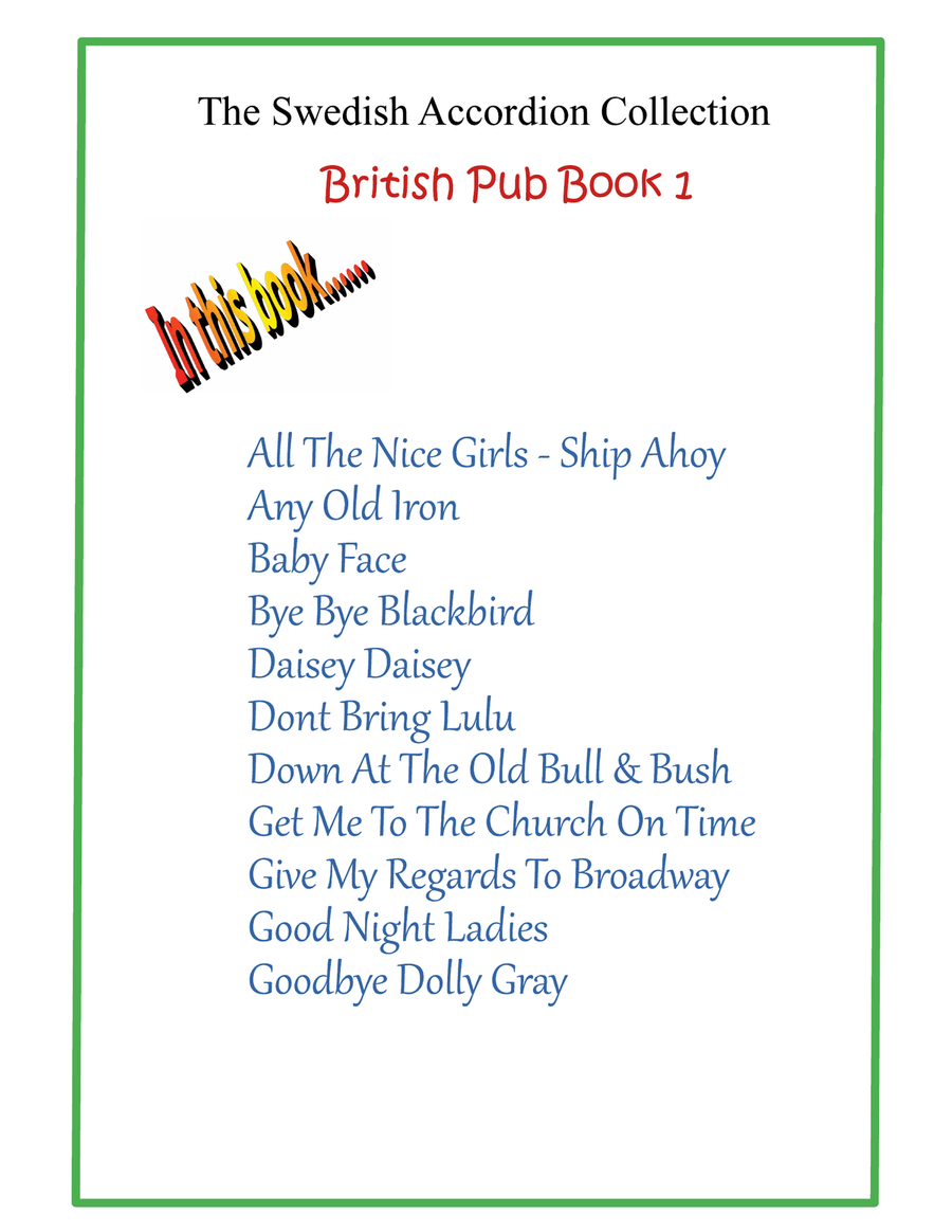 British Pub Accordion Music Book 1 Accordion scores gallery preview page 3