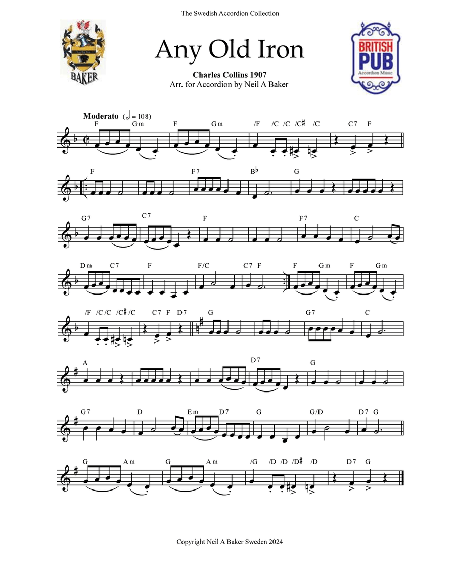 British Pub Accordion Music Book 1 Accordion scores gallery preview page 5