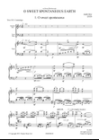 O Sweet Spontaneous Earth (Vocal Score)