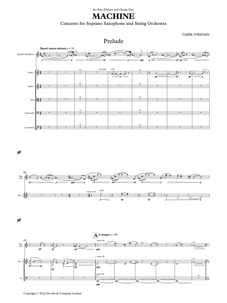 Machine - Study Score Machine - Study Score Chamber Orchestra scores gallery preview page 1