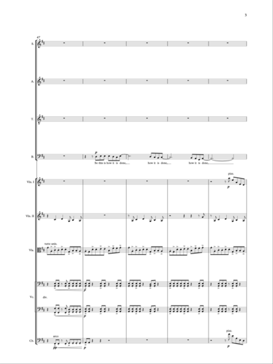 No one can hear themselves staying - Study Score Choir scores gallery preview page 3