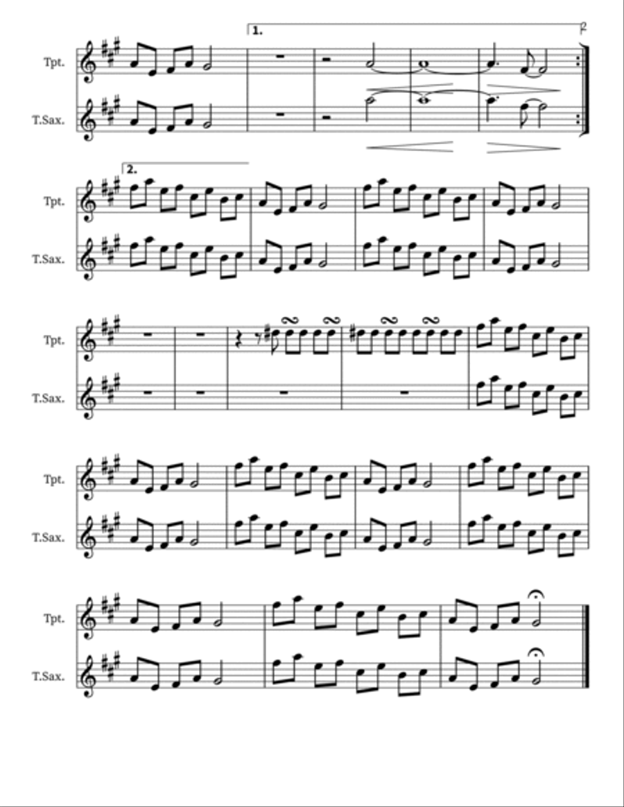 The Distance Tenor Saxophone scores gallery preview page 2