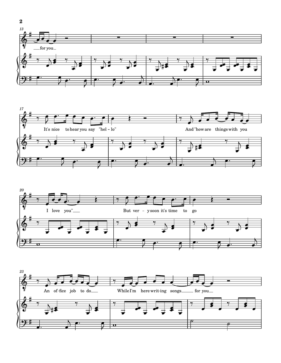 Bless The Telephone Bless The Telephone Piano, Vocal scores gallery preview page 2