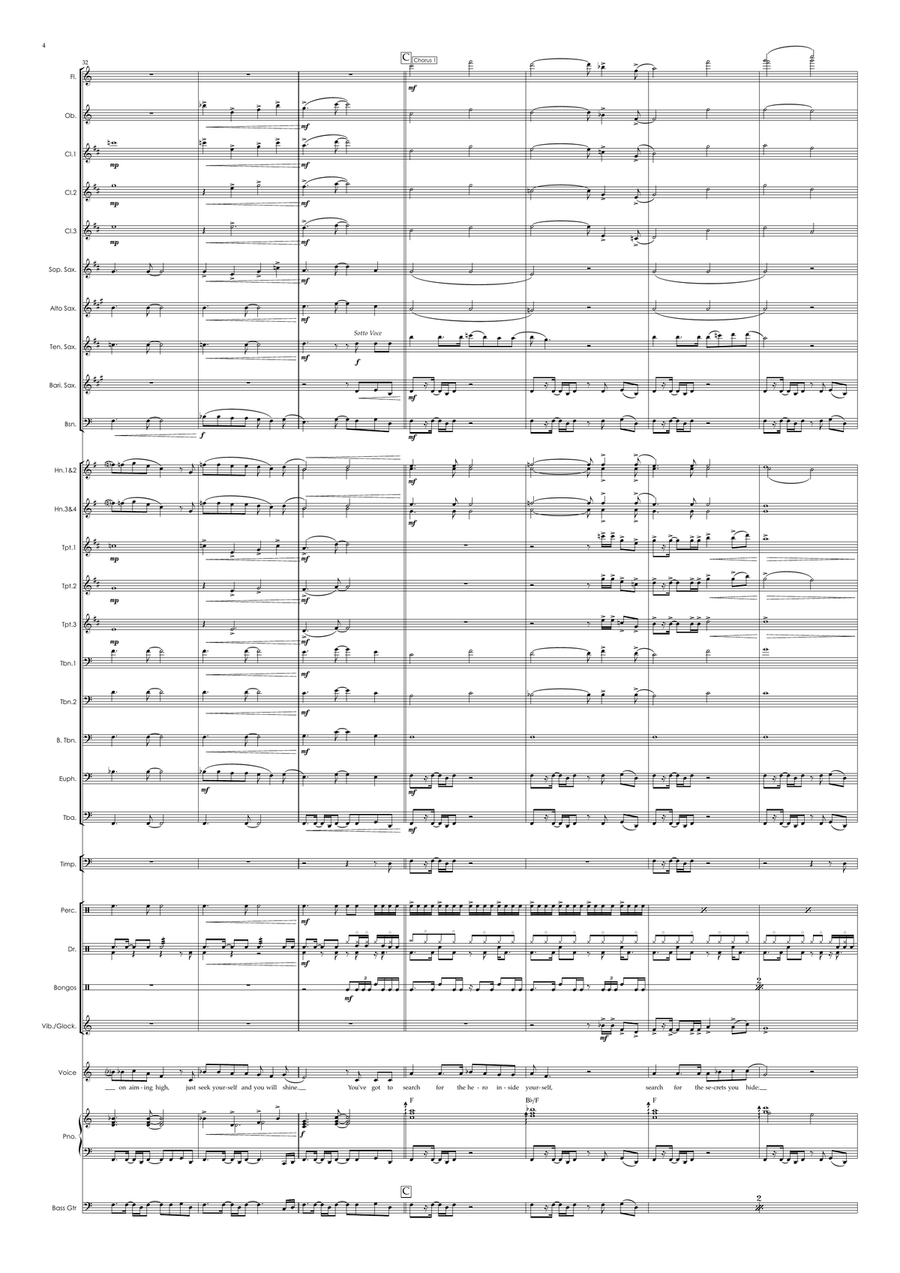 Search For The Hero Search For The Hero Concert Band scores gallery preview page 4
