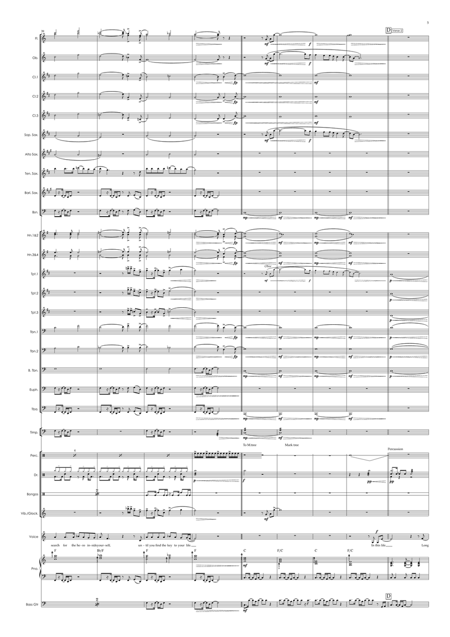 Search For The Hero Search For The Hero Concert Band scores gallery preview page 5