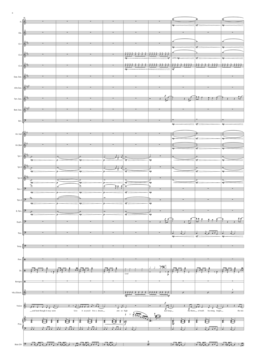 Search For The Hero Search For The Hero Concert Band scores gallery preview page 6
