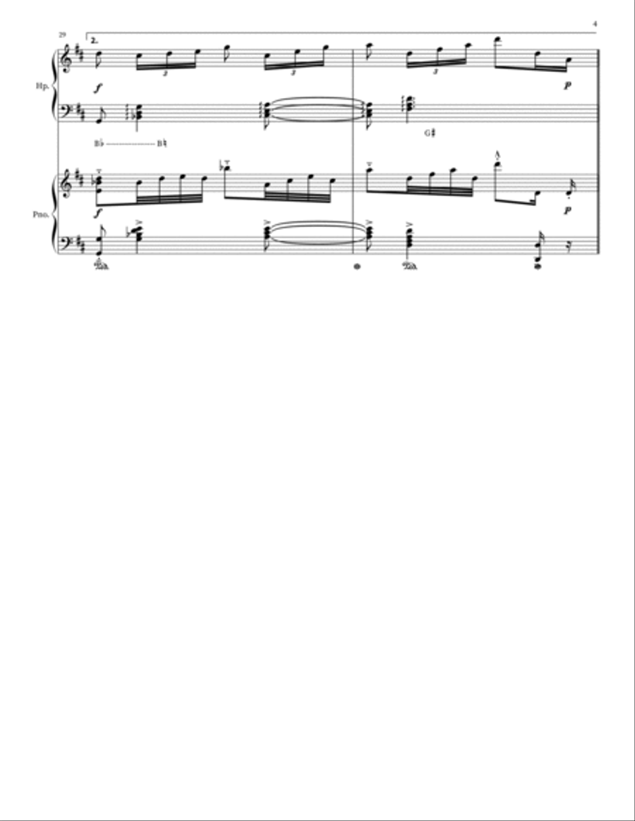 Dance Of The Reed Flutes, Op. 71a Pedal Harp scores gallery preview page 4