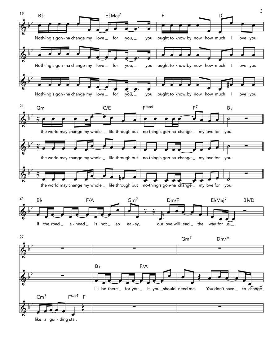 Nothing's Gonna Change My Love For You SSA scores gallery preview page 4
