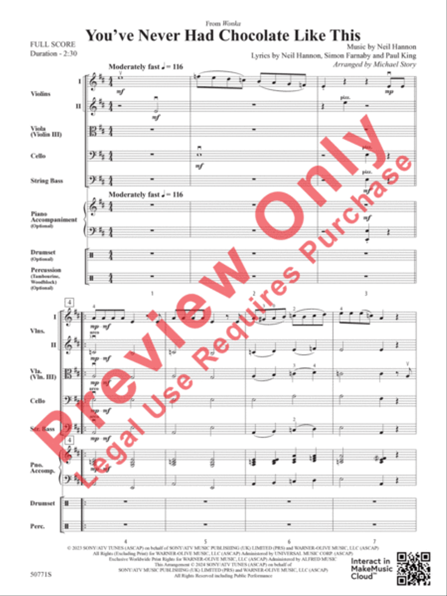 You've Never Had Chocolate Like This String Orchestra scores gallery preview page 4