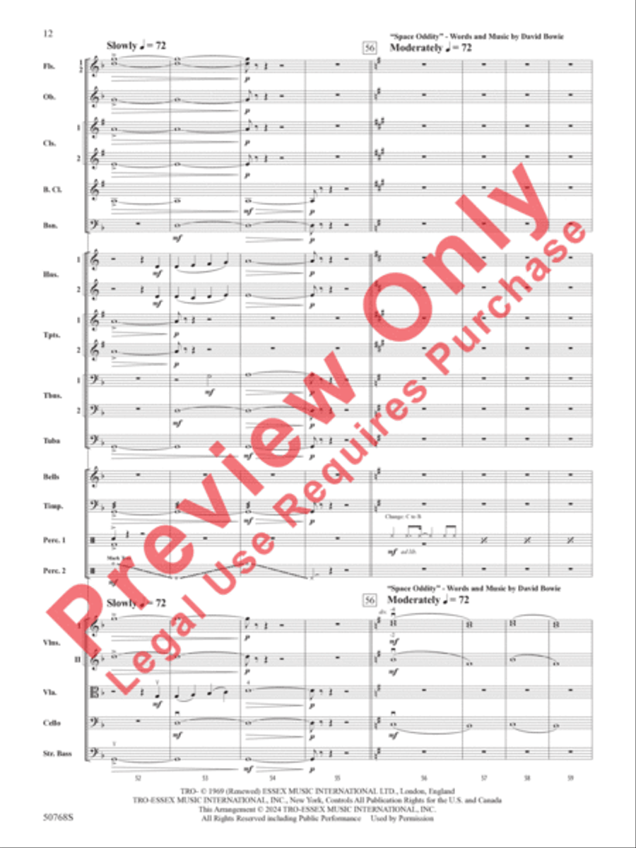 David Bowie -- The Hits David Bowie -- The Hits Full Orchestra scores gallery preview page 13
