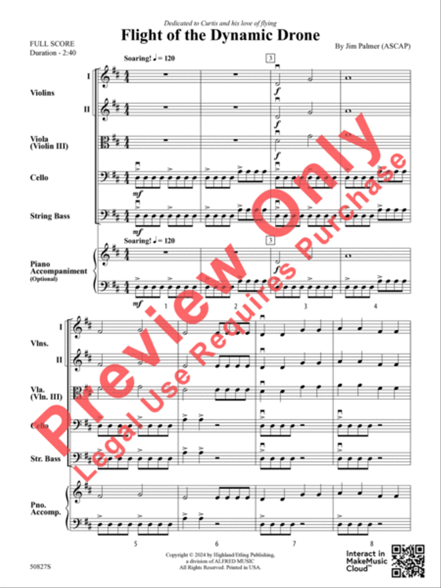 Flight of the Dynamic Drone String Orchestra scores gallery preview page 4