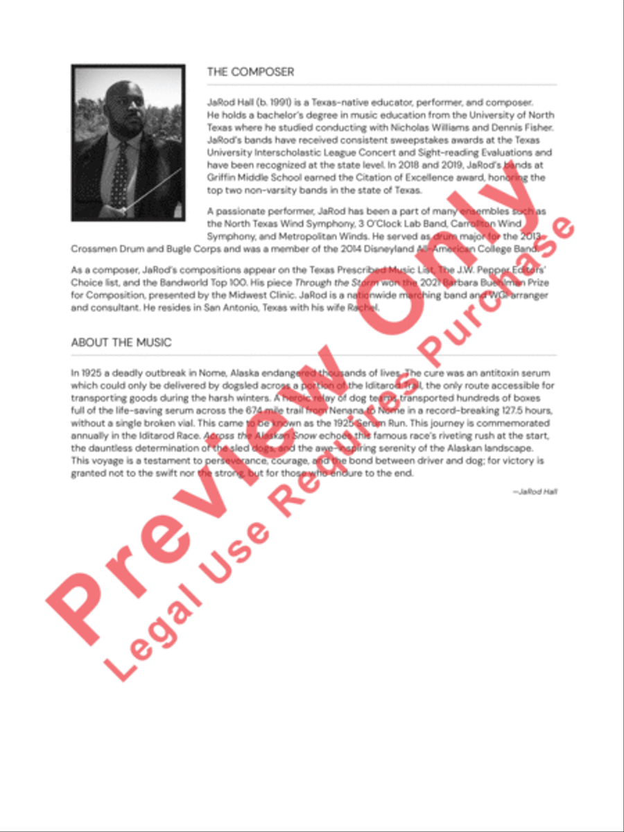 Across the Alaskan Snow Across the Alaskan Snow Concert Band scores gallery preview page 3