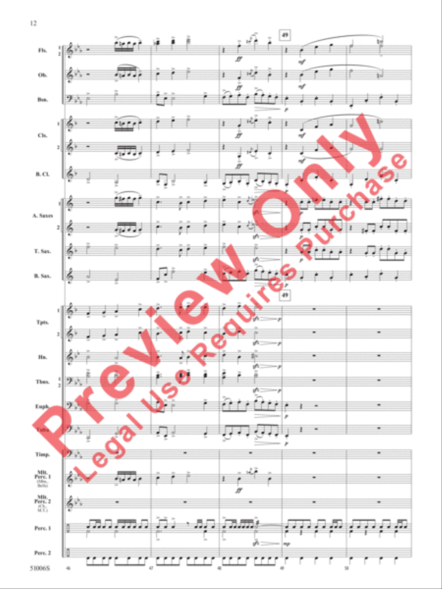 Across the Alaskan Snow Across the Alaskan Snow Concert Band scores gallery preview page 13