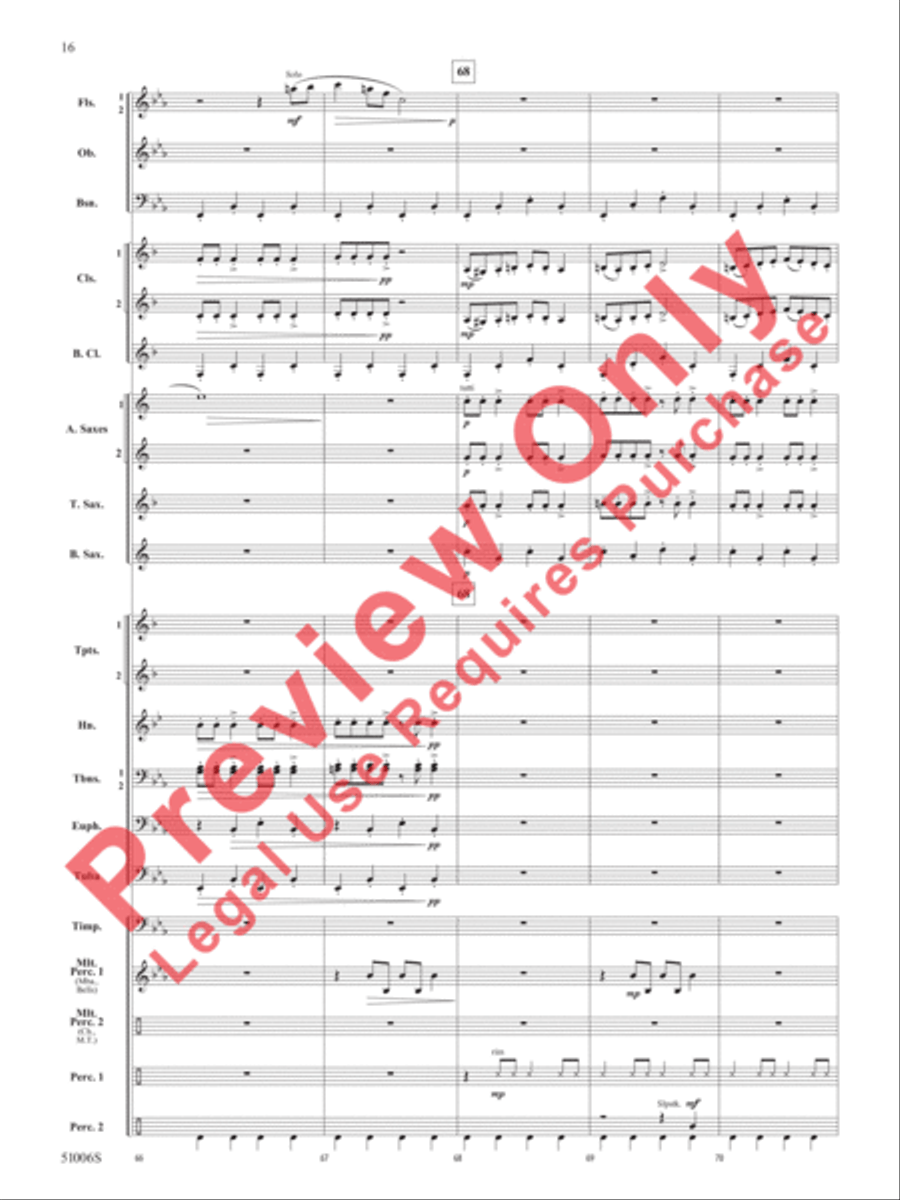 Across the Alaskan Snow Across the Alaskan Snow Concert Band scores gallery preview page 17