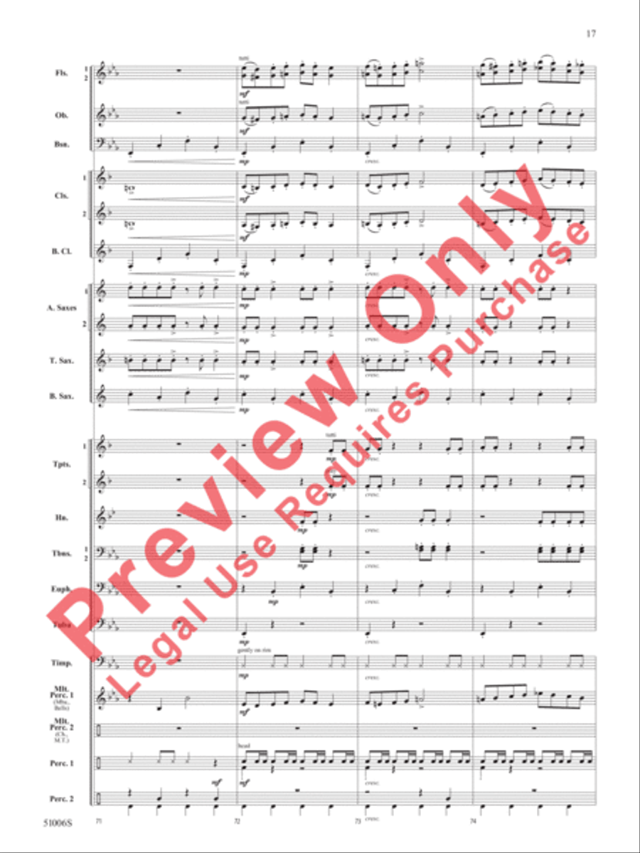 Across the Alaskan Snow Across the Alaskan Snow Concert Band scores gallery preview page 18