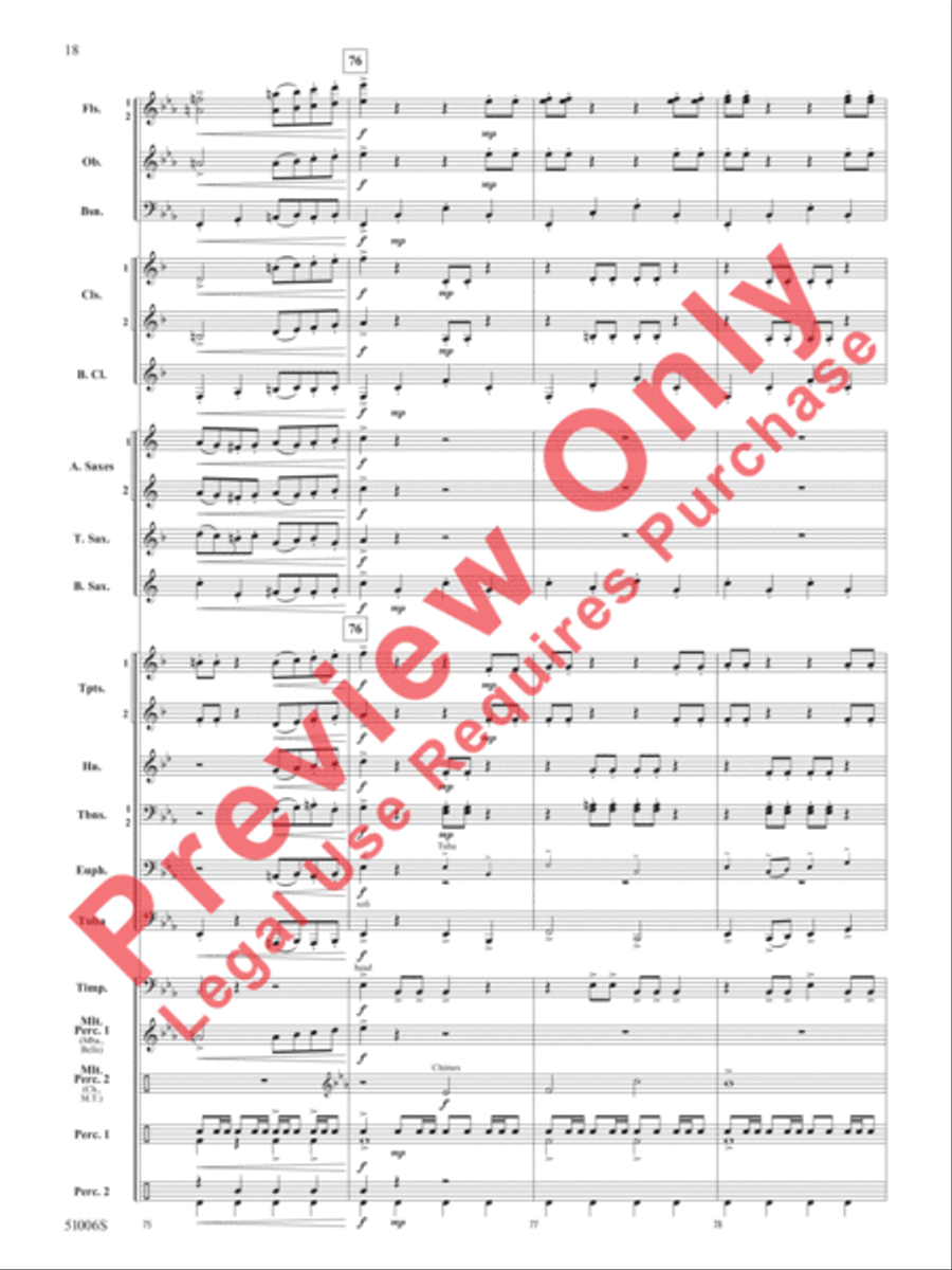 Across the Alaskan Snow Across the Alaskan Snow Concert Band scores gallery preview page 19