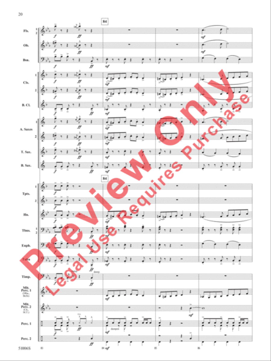 Across the Alaskan Snow Across the Alaskan Snow Concert Band scores gallery preview page 21