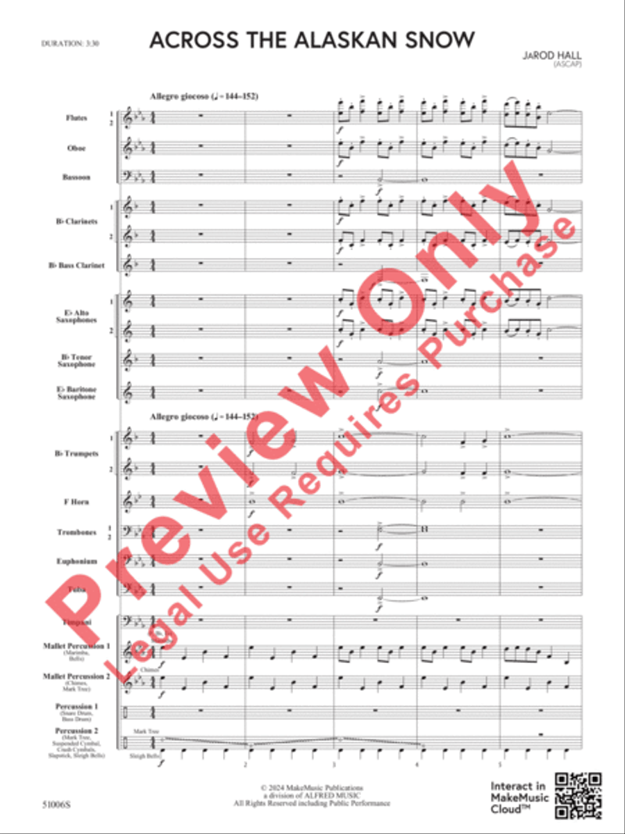 Across the Alaskan Snow Across the Alaskan Snow Concert Band scores gallery preview page 4