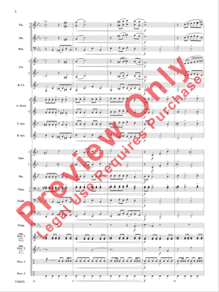 Across the Alaskan Snow Across the Alaskan Snow Concert Band scores gallery preview page 9