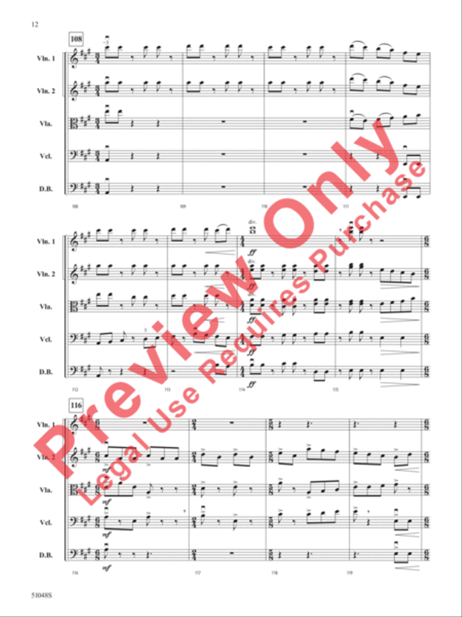 Unbridled Spirit Unbridled Spirit String Orchestra scores gallery preview page 13