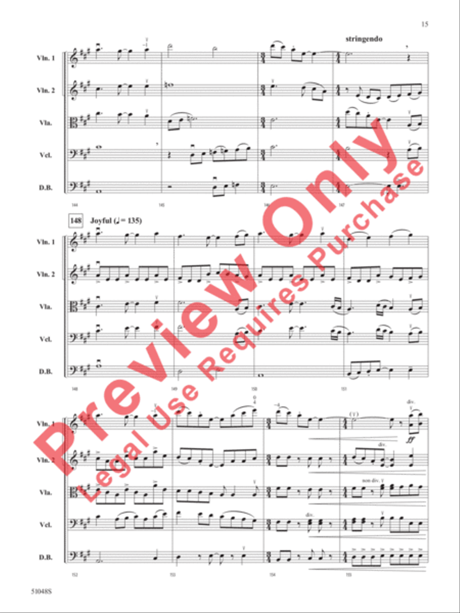 Unbridled Spirit Unbridled Spirit String Orchestra scores gallery preview page 16