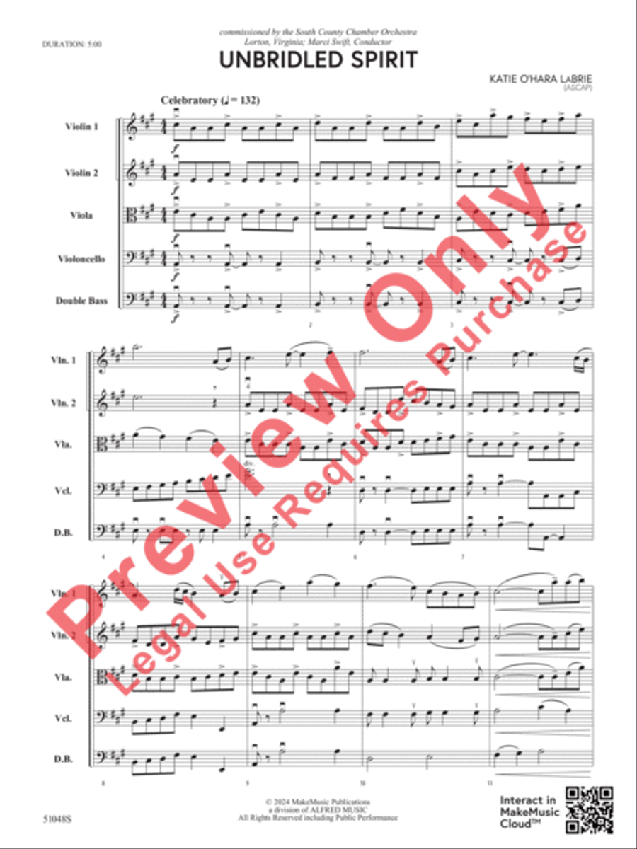 Unbridled Spirit Unbridled Spirit String Orchestra scores gallery preview page 4