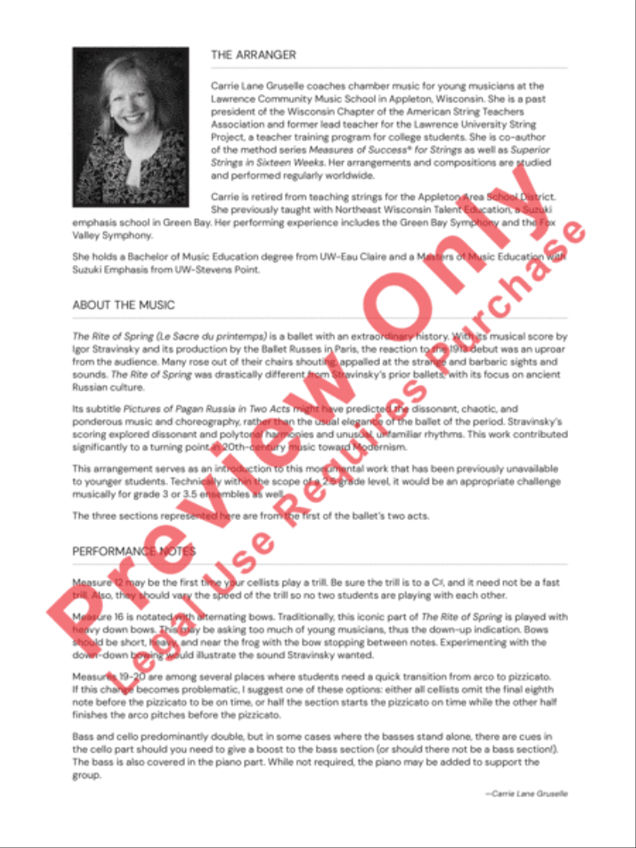 The Rite of Spring The Rite of Spring String Orchestra scores gallery preview page 3
