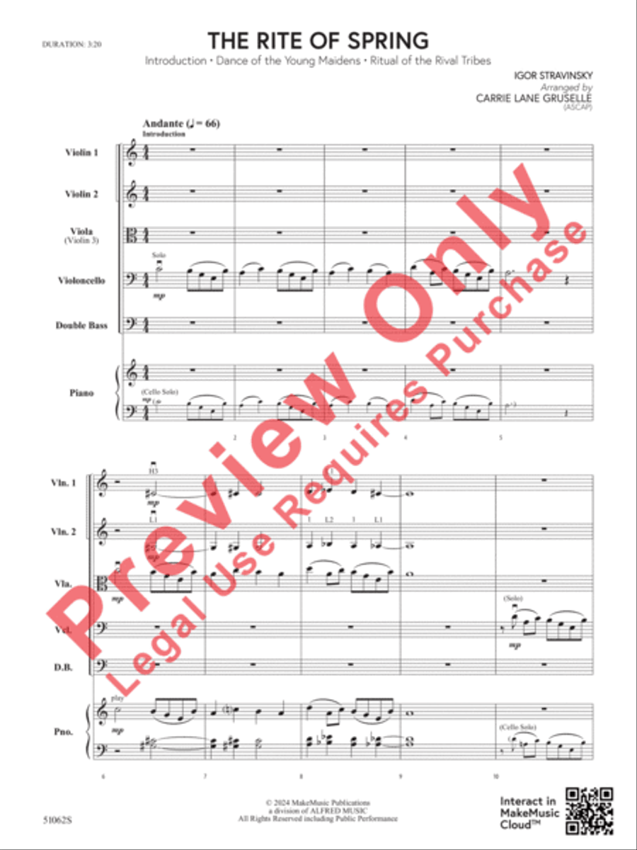 The Rite of Spring The Rite of Spring String Orchestra scores gallery preview page 4