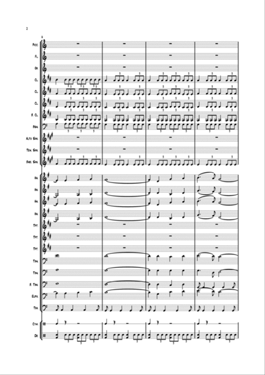 Gladiator Main Theme Concert Band scores gallery preview page 2