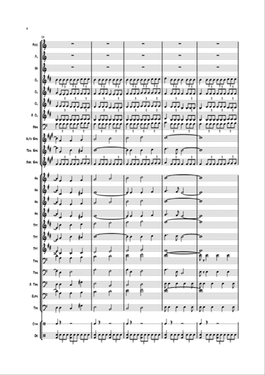 Gladiator Main Theme Concert Band scores gallery preview page 4